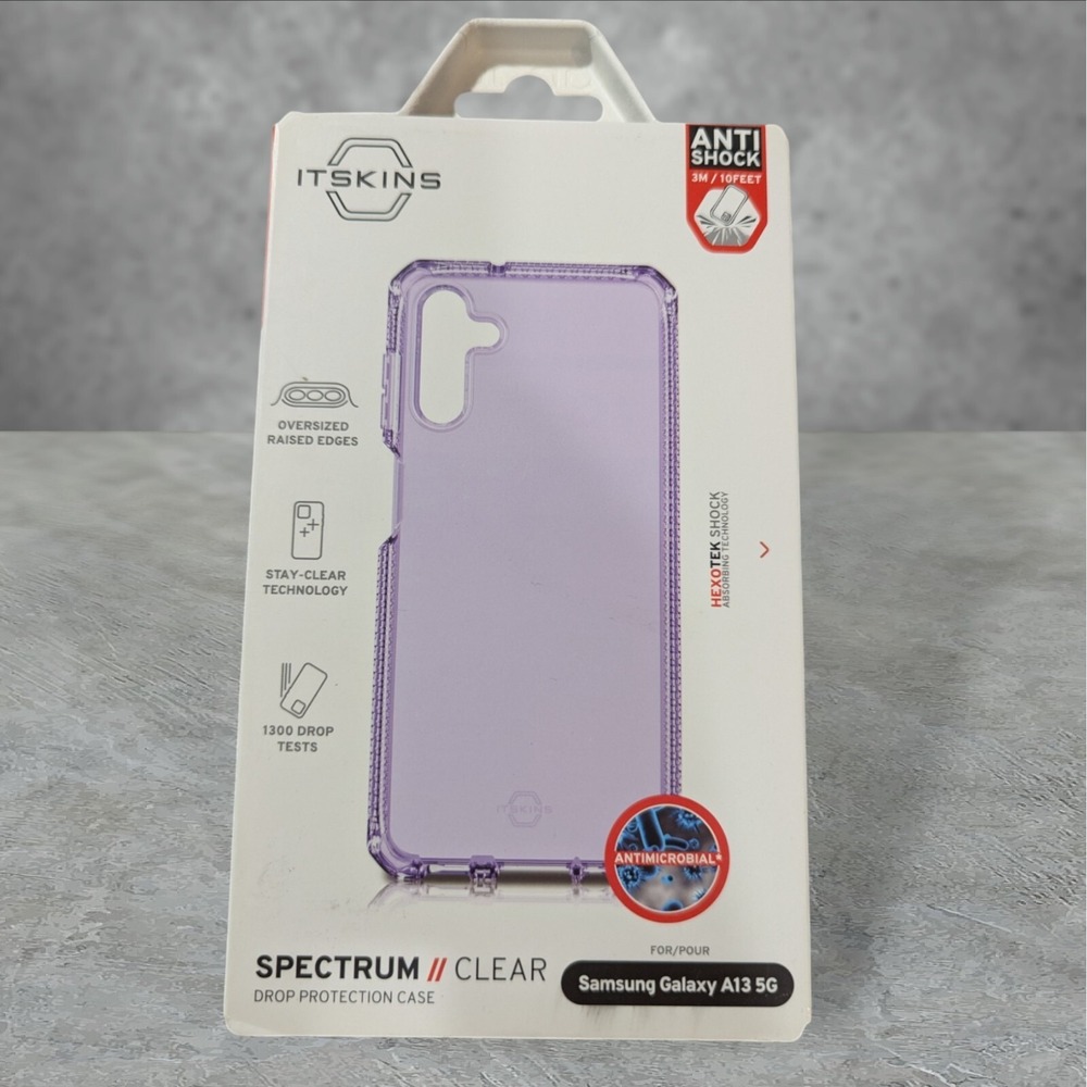 Itskins Spectrum Clear Case for Samsung Galaxy A13 5G Purple See Description T2